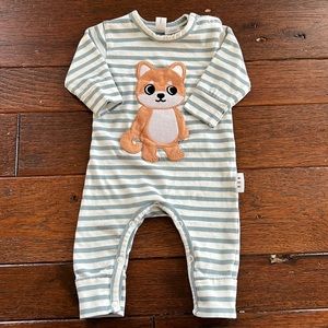 HuxBaby Shiba Stripe Romper 🦊